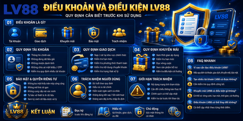 Điều Khoản Và Điều Kiện LV88 – Quy Định Cần Biết Trước Khi Sử Dụng