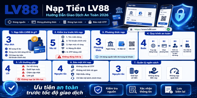 Nạp Tiền LV88 – Hướng Dẫn Giao Dịch An Toàn 2026