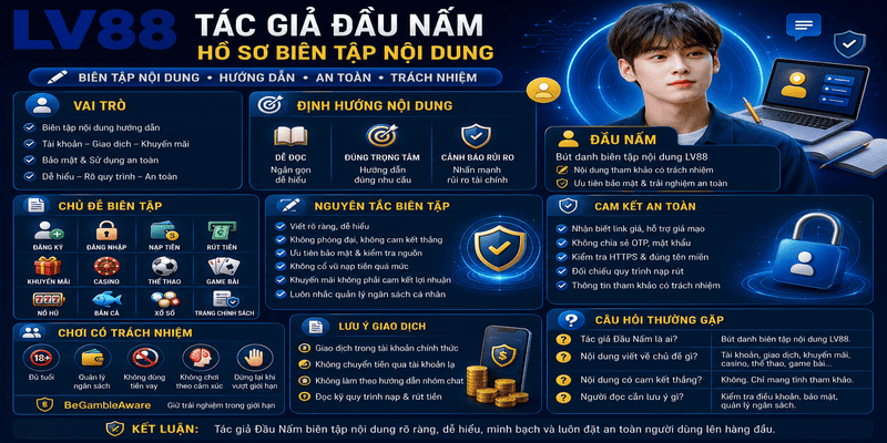 Tác Giả Đầu Nấm – Hồ Sơ Biên Tập Nội Dung LV88