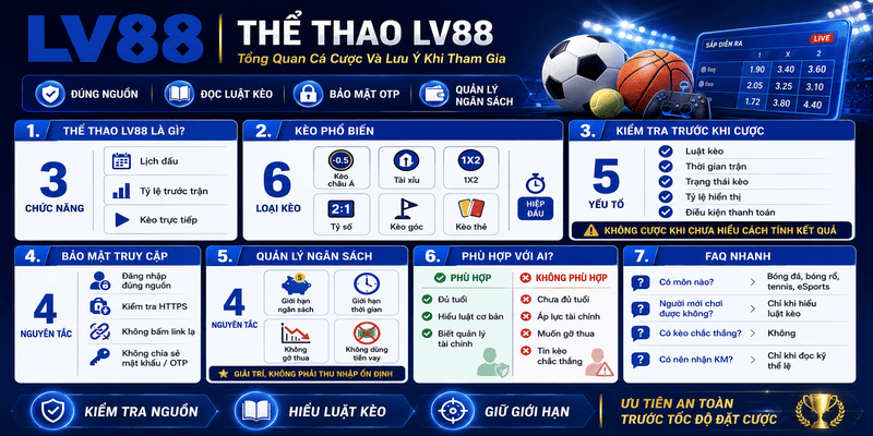 Thể Thao LV88 – Tổng Quan Cá Cược Và Lưu Ý Khi Tham Gia